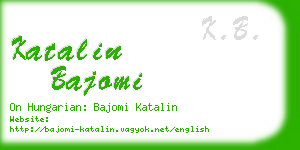 katalin bajomi business card